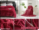Manta de Pelo Suave con Cremallera Utilizable como Funda Nórdica