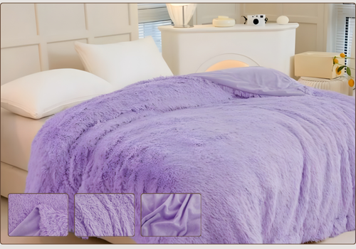 Manta Pelo Largo Suave Colores Oscuros