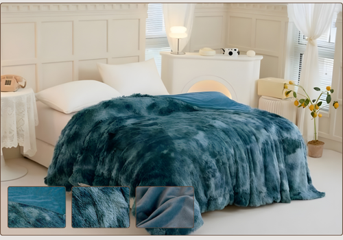 Manta Pelo Largo Suave Colores Oscuros