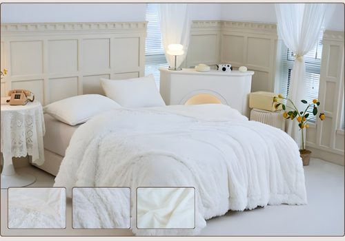 Manta Pelo Largo Suave Colores Claros