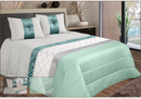 Edredón Decorativo con 2 Cojines a Juego Tonos Frescos
