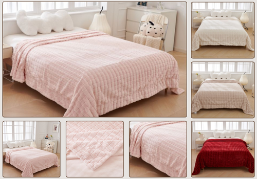 Manta Terciopelo Colores Claros Pastel