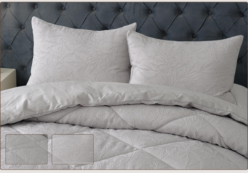 Edredón Hojas con 2 Fundas de Almohada