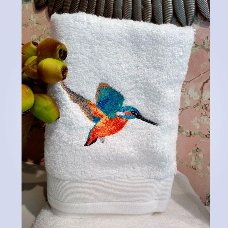 JUEGO TOALLAS BORDADAS TROVADOR COLIBRÍ
